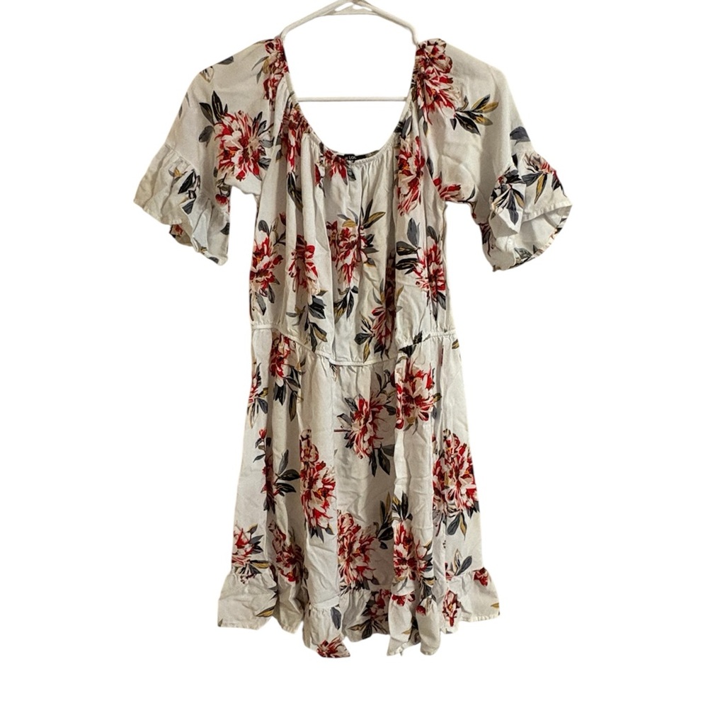 New Look Women’s White Off the Shoulder Ruffled Sundress XL
